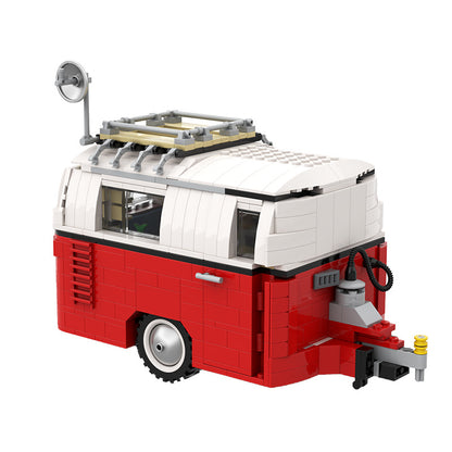 moc-46121 caravan / camping trailer for 10220 t1 bus - 896 pcs - 3