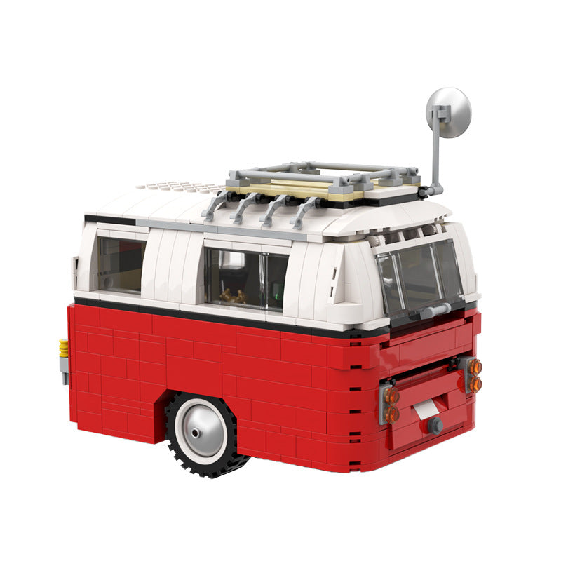 moc-46121 caravan / camping trailer for 10220 t1 bus - 896 pcs - 4