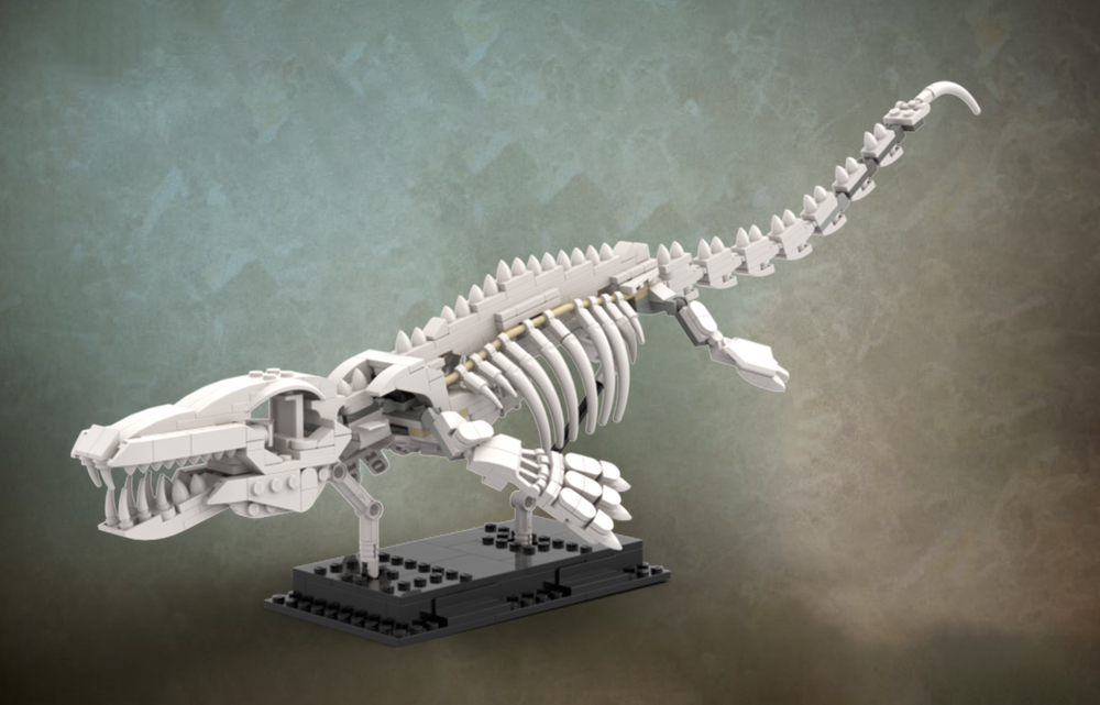 moc-47070 mosasaur skeleton - dinosaur fossils - 416 pcs - 3