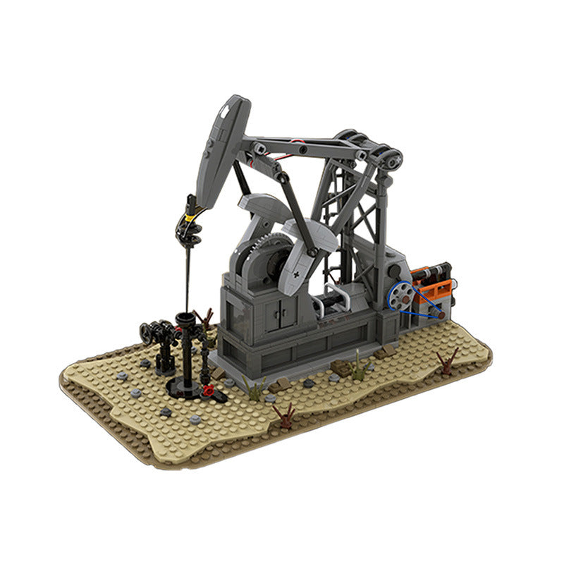 moc-49501 functioning oil pump jack (oil derrick) - 474 pcs - 1