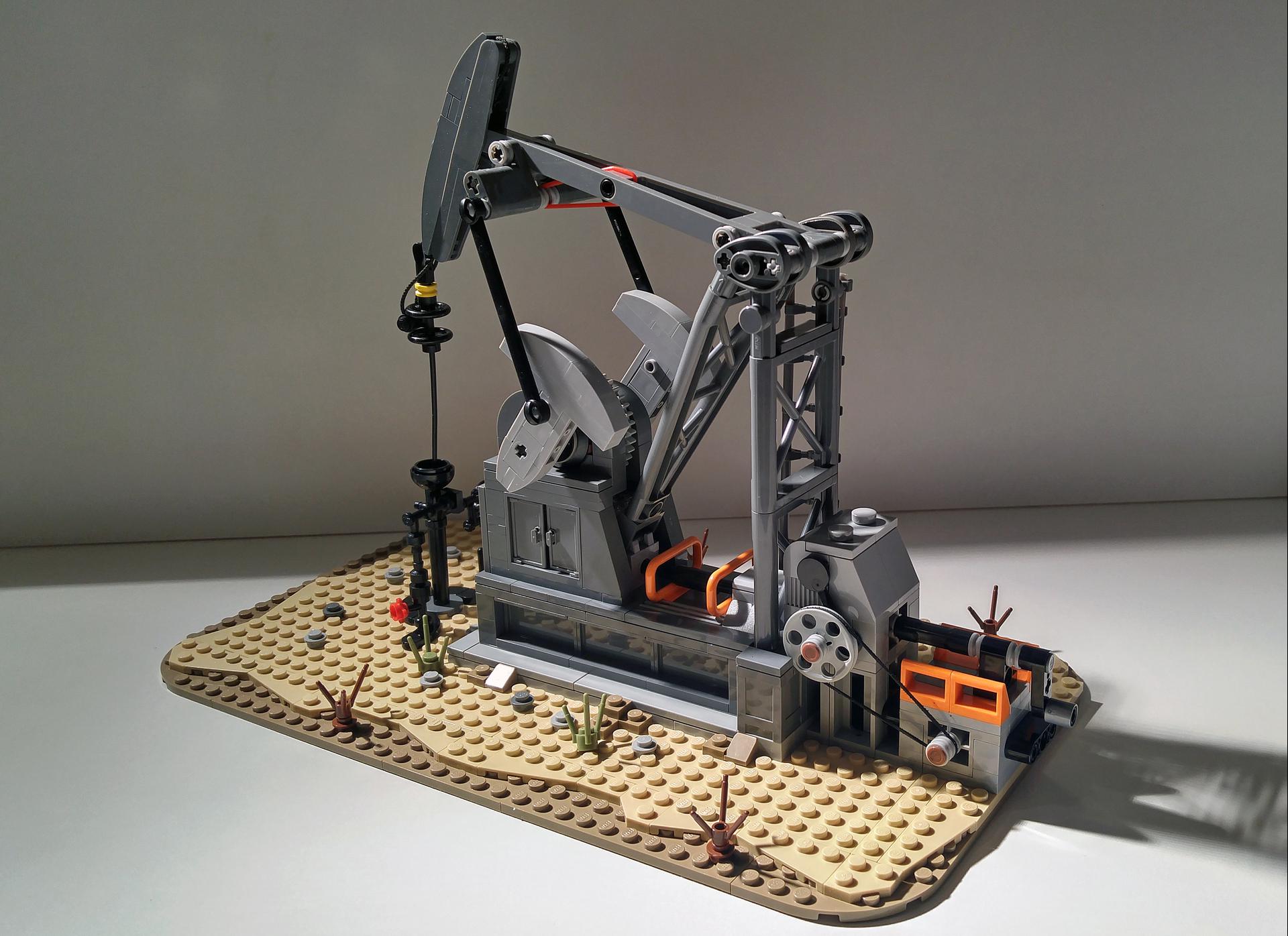 moc-49501 functioning oil pump jack (oil derrick) - 474 pcs - 4