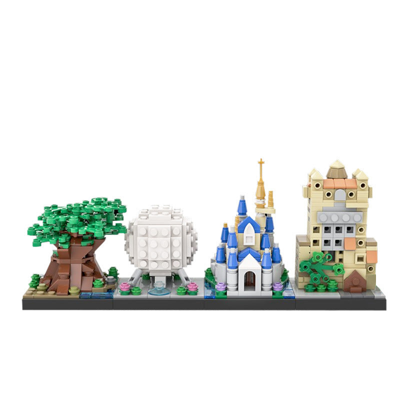 moc-52226 dísney world skyline (lite)  -    529 pcs - 1