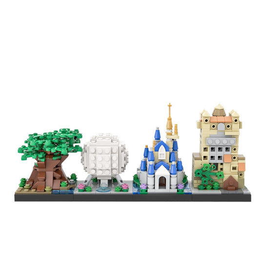 moc-52226 dísney world skyline (lite)  -    529 pcs - 1