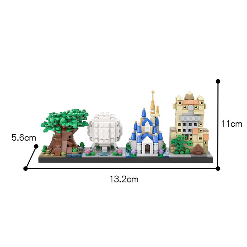 moc-52226 dísney world skyline (lite)  -    529 pcs - 2