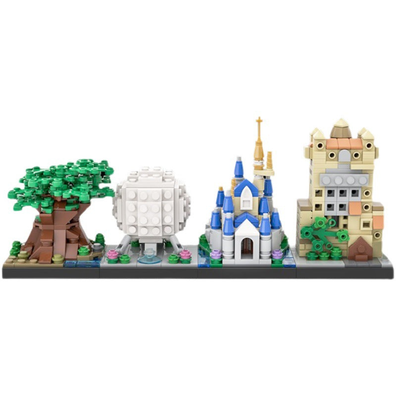 moc-52226 dísney world skyline (lite)  -    529 pcs - 3