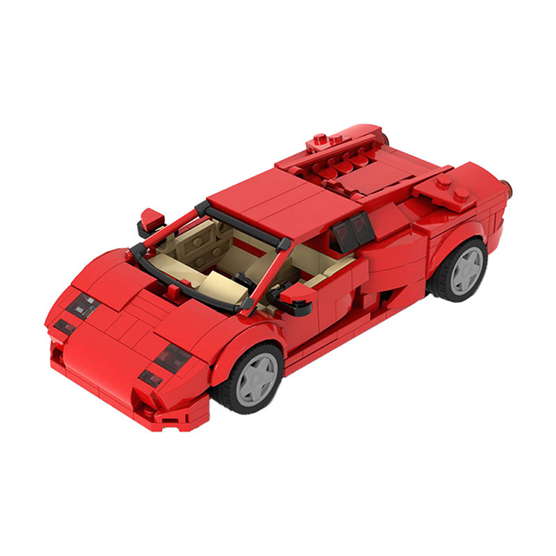 moc-53287 lamborghini diablo 6.0 - red car block set - 383 pcs - 1