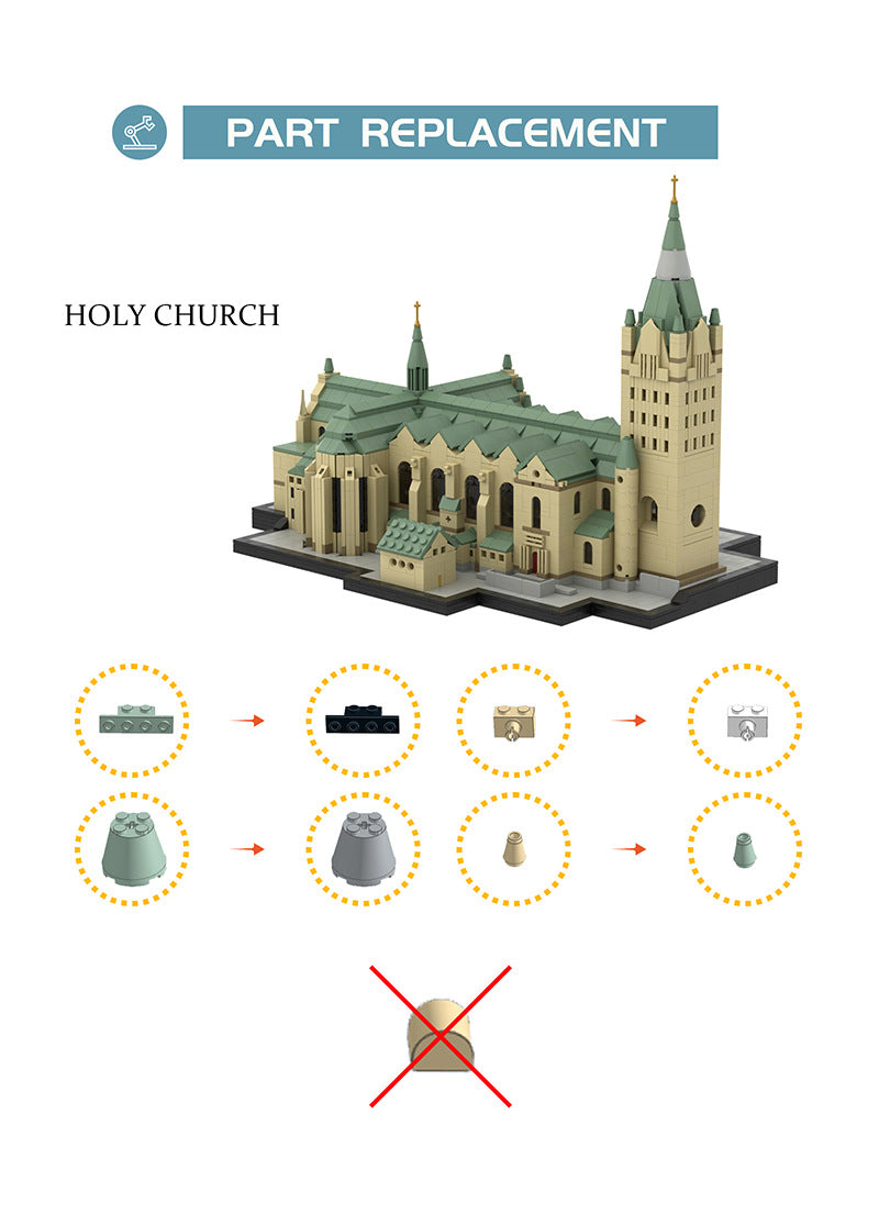 moc-54159 paderborn cathedral - 3164 pcs - 1