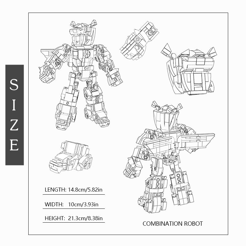 moc-54562 voltron v1 –  711 pieces, compatible with lego - 2