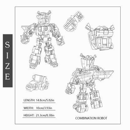 moc-54562 voltron v1 –  711 pieces, compatible with lego - 2