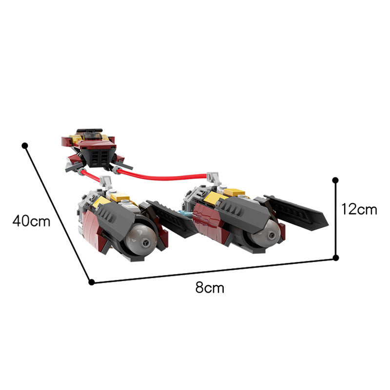 moc-55858 marshall's podracer from mandalorian - 252 pcs - 5