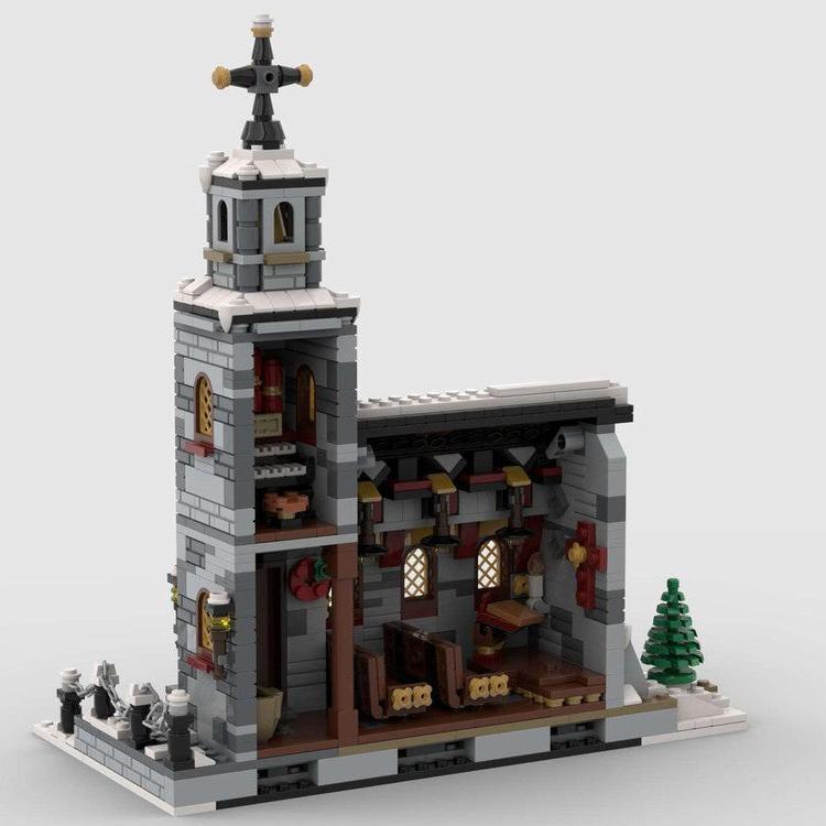 moc-58208 little winter church 1074 pcs 7