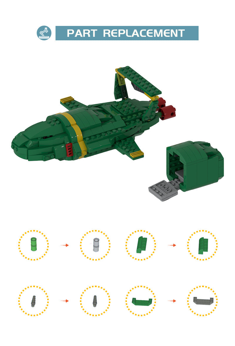 moc-58683 thunderbird 2 - international rescue's transporter - 470 pcs - 3