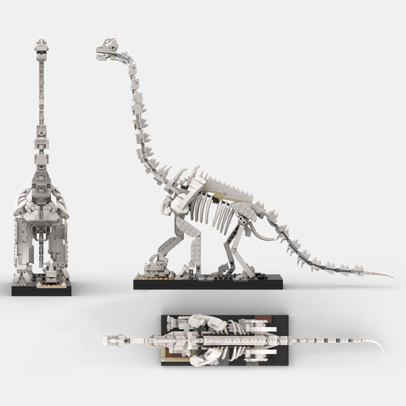 moc-60925 moc - giraffatitan (brachiosaurus) brancai skeleton - little oskar - 3