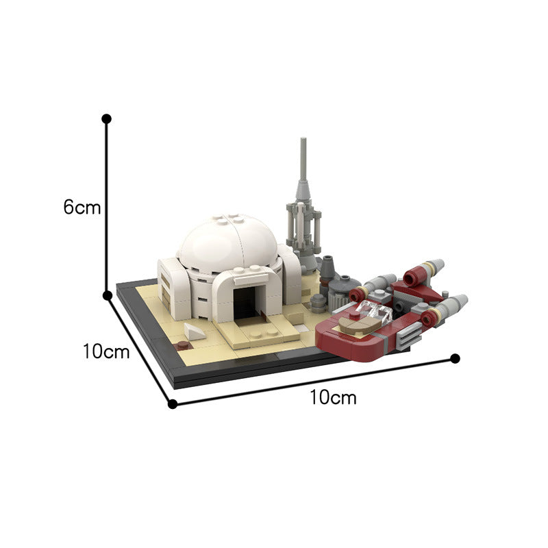 moc-61032 luke skywalker' hut and speeder on tatooine - 178 pcs - 4