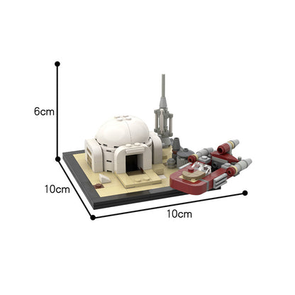 moc-61032 luke skywalker' hut and speeder on tatooine - 178 pcs - 4