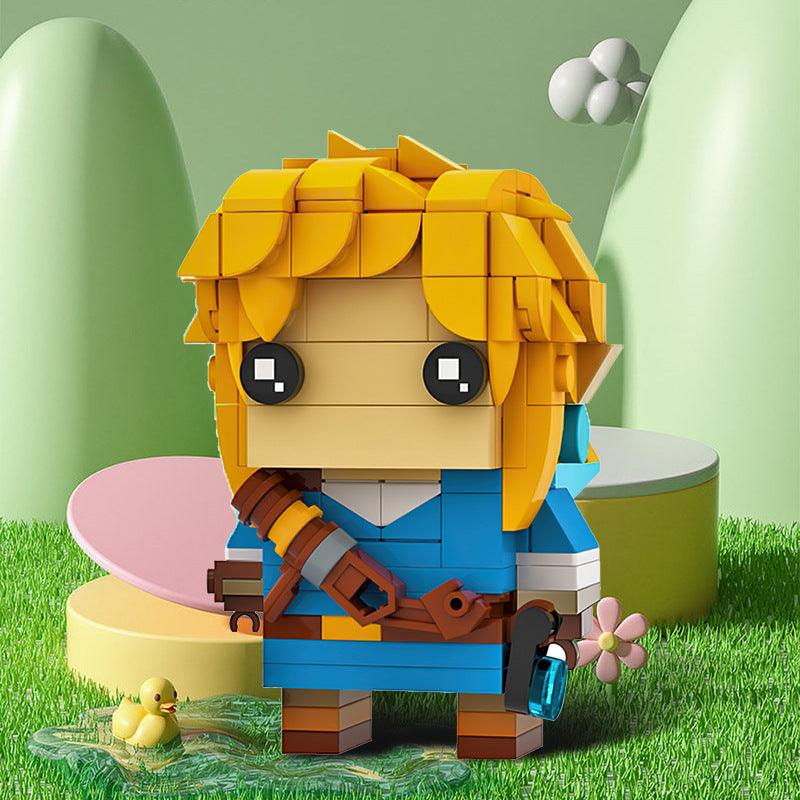 moc-61395 link brickheadz - zelda breath of the wild - 1