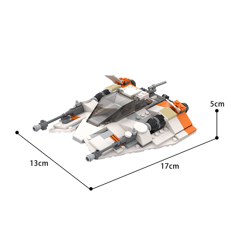 moc-61894 t-47 snowspeeder from star wars - 270 pcs - 2