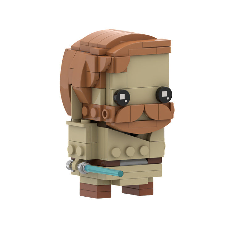 moc-63129 obi wan brickheadz from star wars - 177 pcs - 1