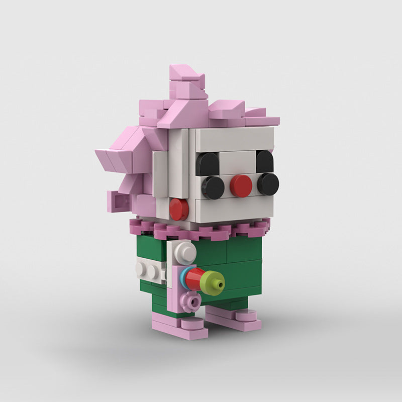 moc-64660 killer klowns brickheadz from outer space - spike, shorty and jumbo - 2