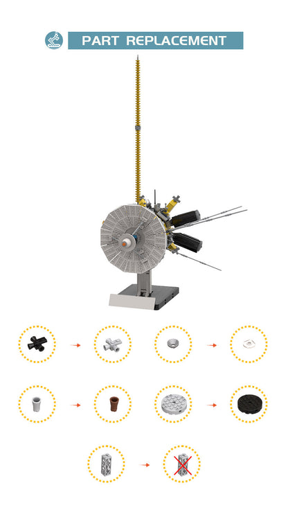 moc-68234 cassini huygens spacecraft scale 1:12 - 2096 pcs - 9