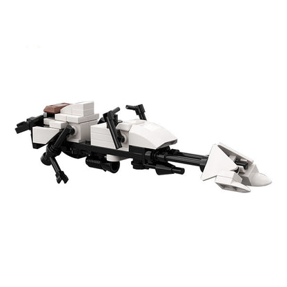 moc-69562 74-z speeder bike white - star wars - 61 pcs - 1