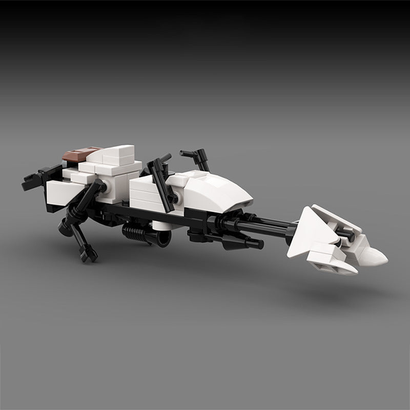 moc-69562 74-z speeder bike white - star wars - 61 pcs - 2