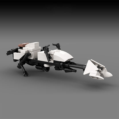 moc-69562 74-z speeder bike white - star wars - 61 pcs - 2