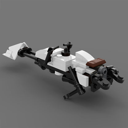 moc-69562 74-z speeder bike white - star wars - 61 pcs - 4