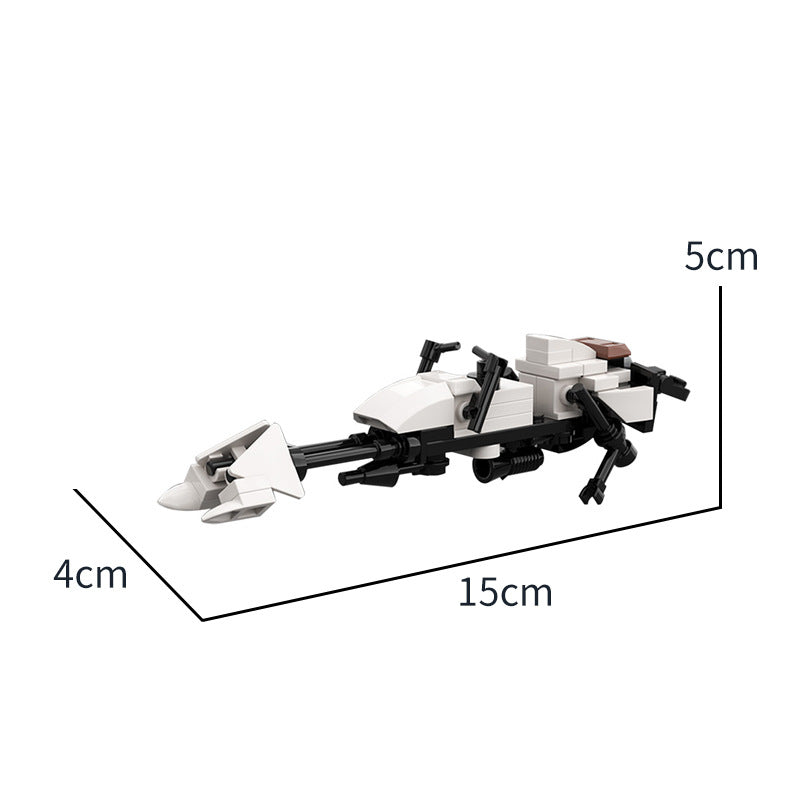 moc-69562 74-z speeder bike white - star wars - 61 pcs - 5