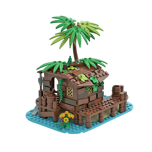 moc-71229 pirate shed / 21322 barracuda bay extension - 366 pcs - 3