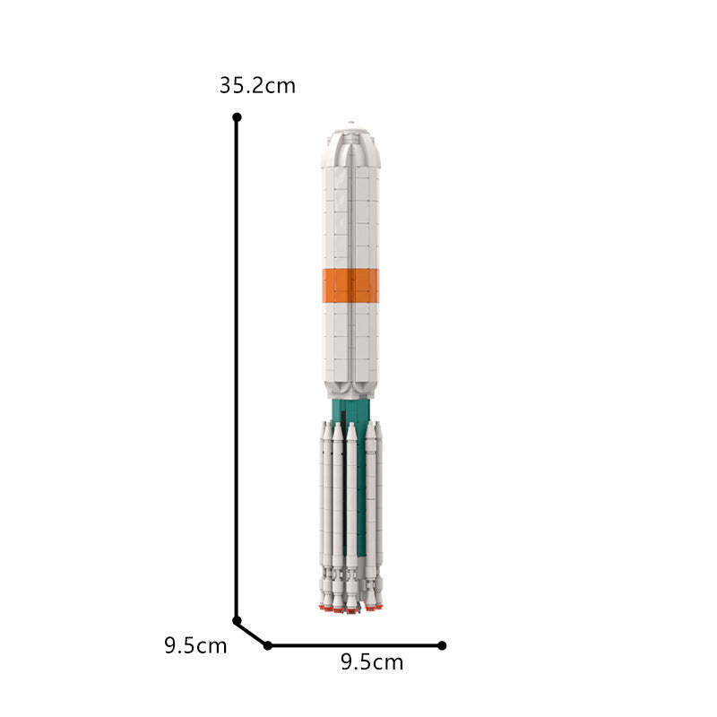 moc-71855 delta iii rocket - 1:110 scale - 593 pcs - 6