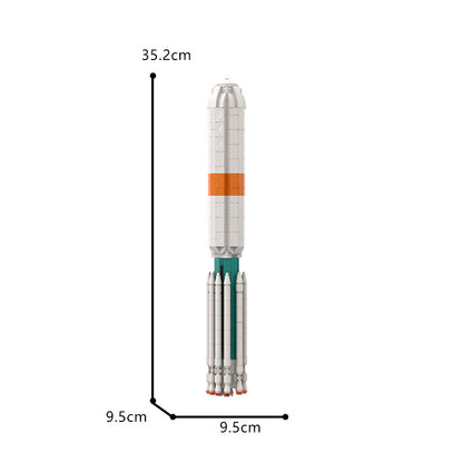 moc-71855 delta iii rocket - 1:110 scale - 593 pcs - 6