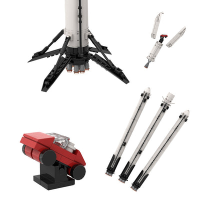 moc-75766 spacex falcon heavy [saturn v scale] - 746 pcs - 3