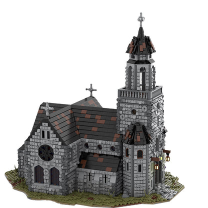 moc-76813 medieval cathedral   european medieval castle - 6561 pcs - 2