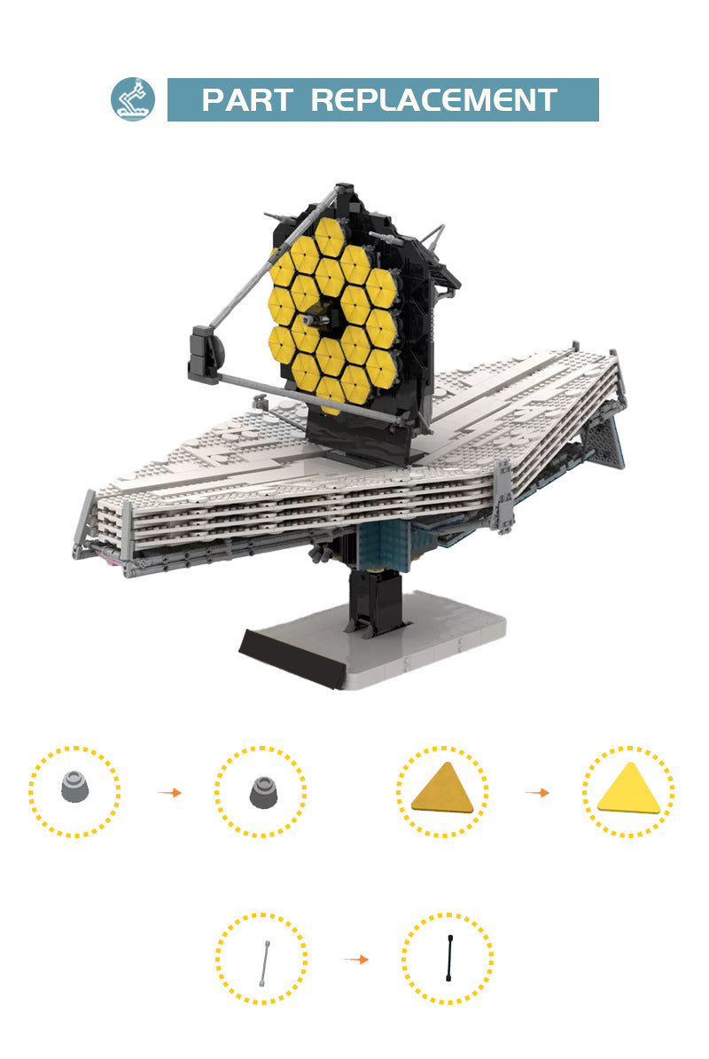 moc-77613 james webb space telescope (jwst) 1:25 scale - 4594 pcs -    2