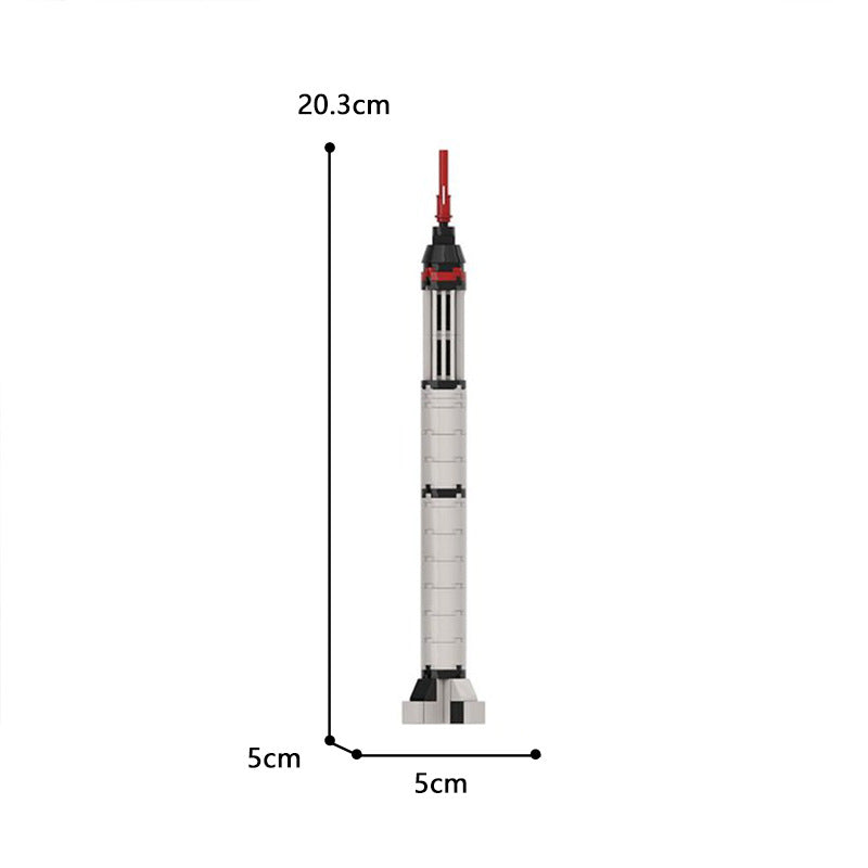 moc-79193 mercury redstone 1:110 scale - manned spaceflight - 60 pcs - 2