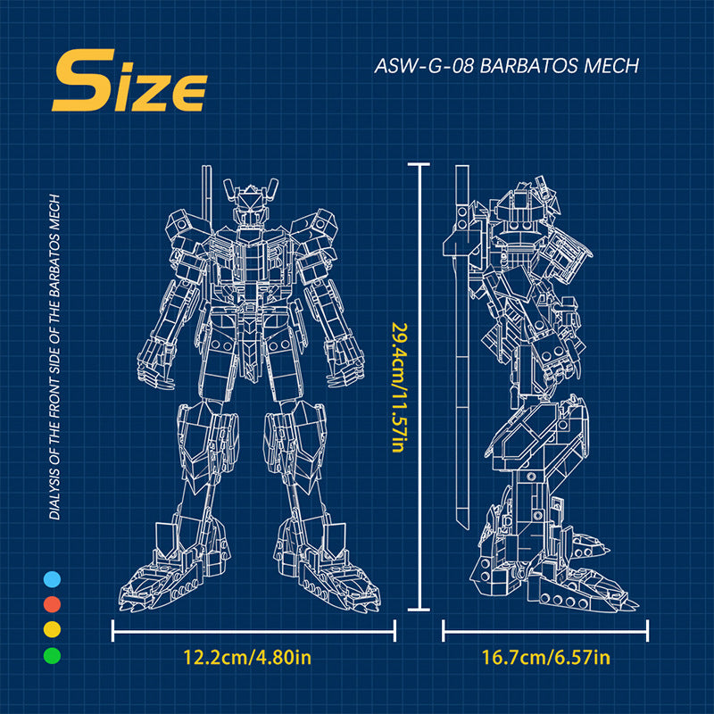 moc-82994 gundam barbatos 4th form - 900 pcs - 1