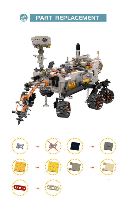 moc-83246 nasa perseverance mars rover (mars 2020) - 2997 pcs - 9