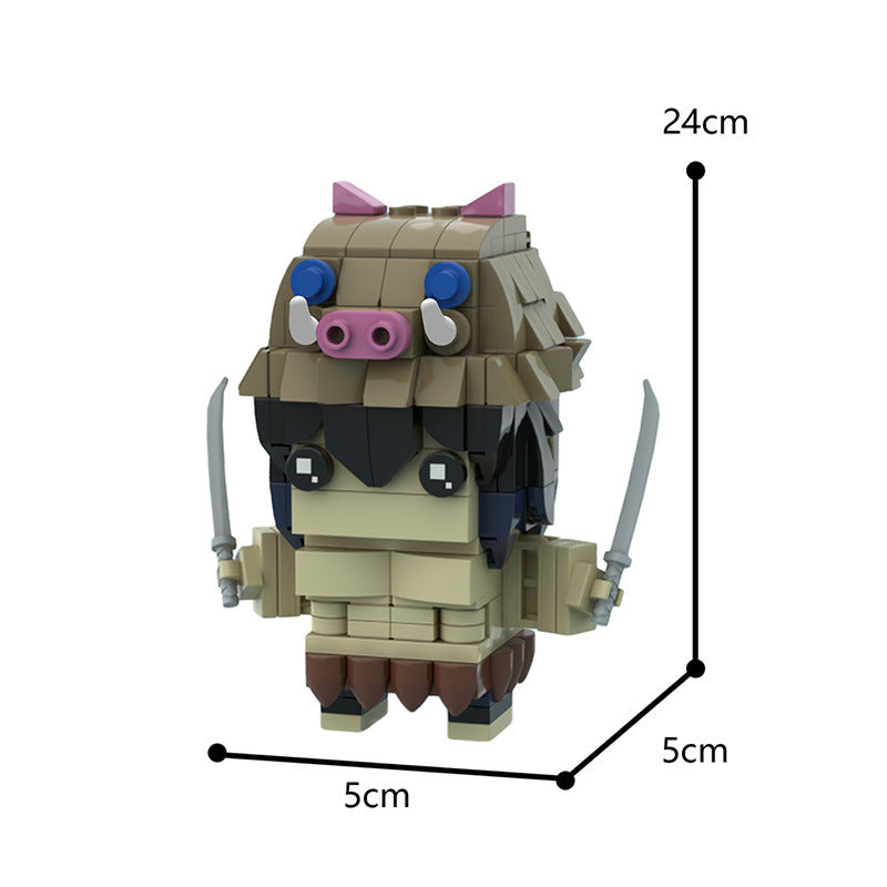 MOC-84005 Hashibira Inosuke Brickheadz In Demon Slayer Animate - 1