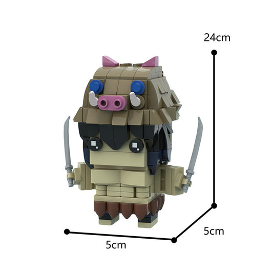 MOC-84005 Hashibira Inosuke Brickheadz In Demon Slayer Animate - 1