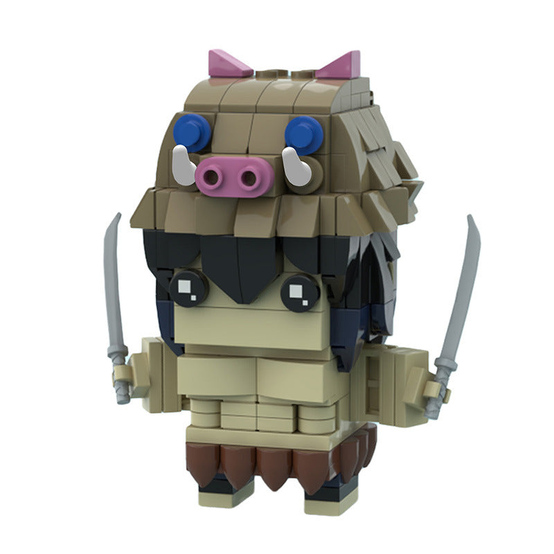 MOC-84005 Hashibira Inosuke Brickheadz In Demon Slayer Animate - 2