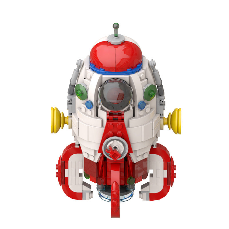 moc-84957 s.s. dolphin - pikmin game captain olimar - 502 pcs - 4