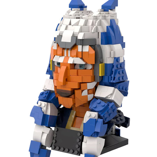 moc-87040 ahsoka tano fulcrum - star wars helmet collection - 1054 pcs - 1