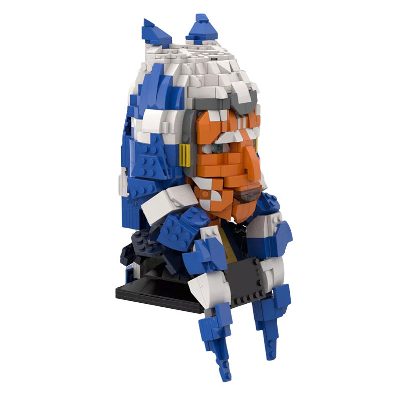 moc-87040 ahsoka tano fulcrum - star wars helmet collection - 1054 pcs - 2