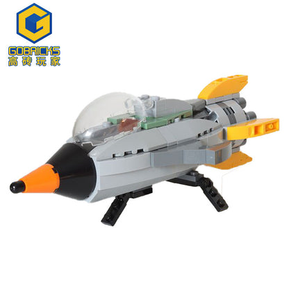 moc-88424 retro space ship for retro spaceman cmf from 2017 - 2