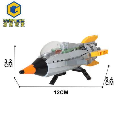 moc-88424 retro space ship for retro spaceman cmf from 2017 - 4