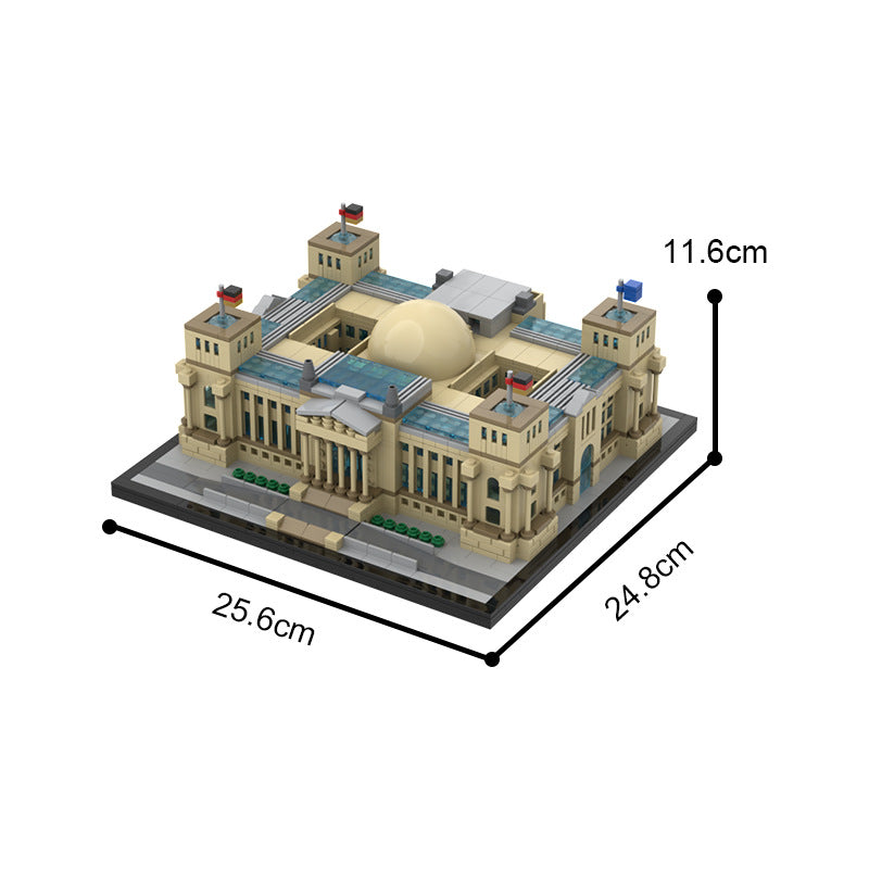 moc-88546 reichstag berlin building blocks - 2361 pcs - 3