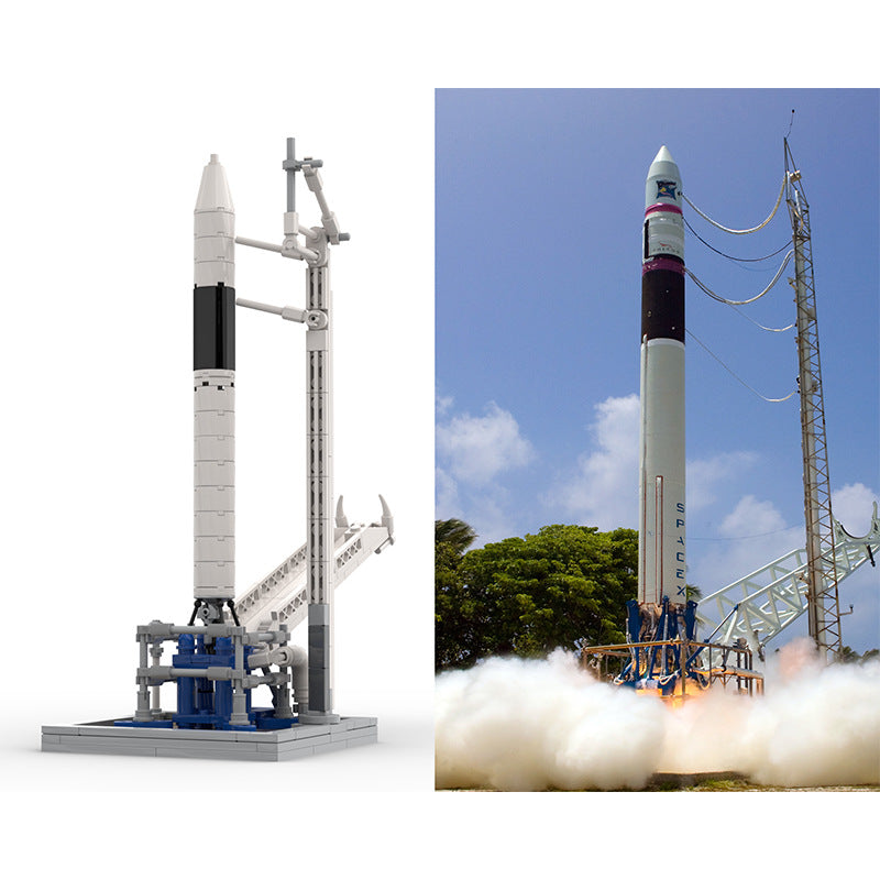 moc-89466 spacex falcon 1 & launch pad - saturn v scale - 261 pcs - 3