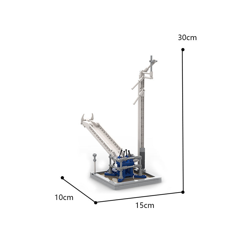 moc-89466 spacex falcon 1 & launch pad - saturn v scale - 261 pcs - 5