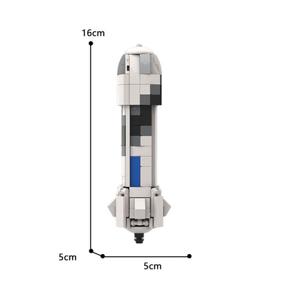 moc-90043 blue origin new shepard - 1:110 scale - 190 pcs - 1